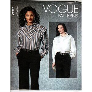 Vogue V1726 Misses 16 to 24 Cowl Neck Blouse Top Uncut Sewing Pattern